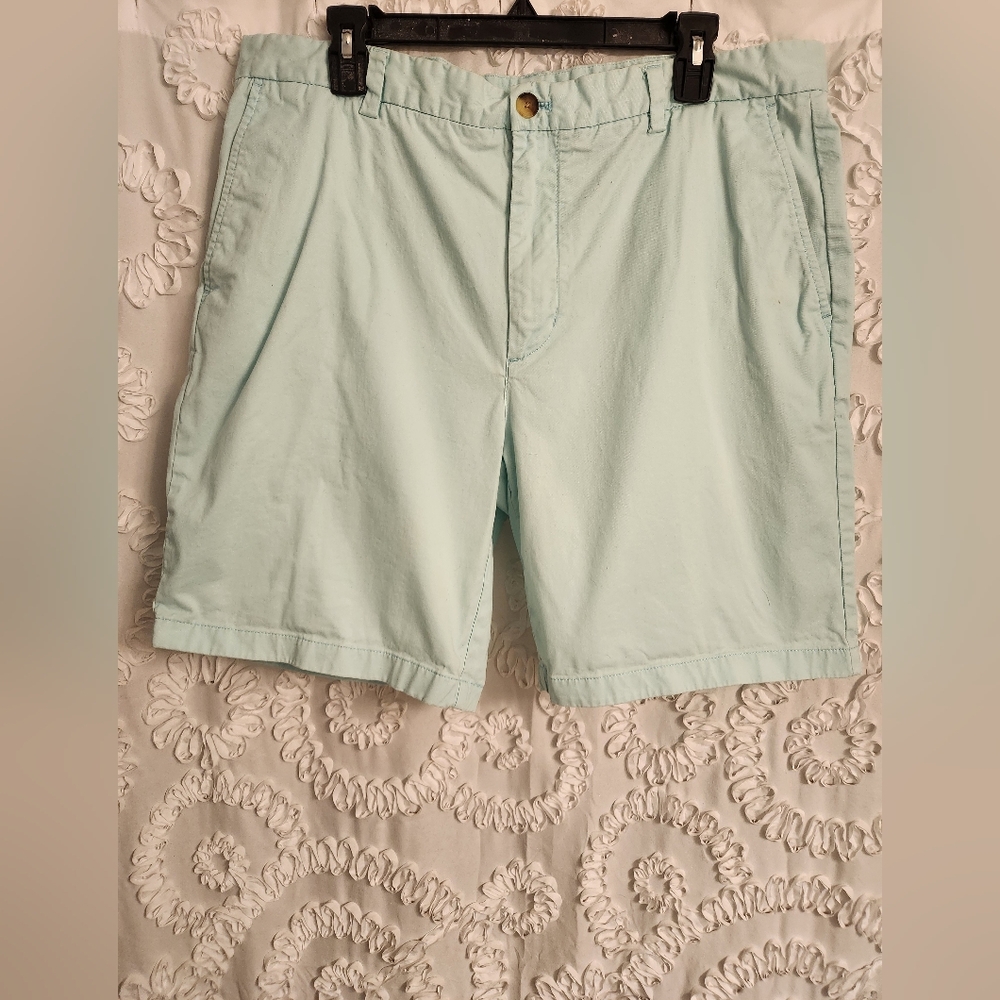 Vineyard Vines Mens Breaker Shorts Size 38 Cotton Blend light blue golf preppy